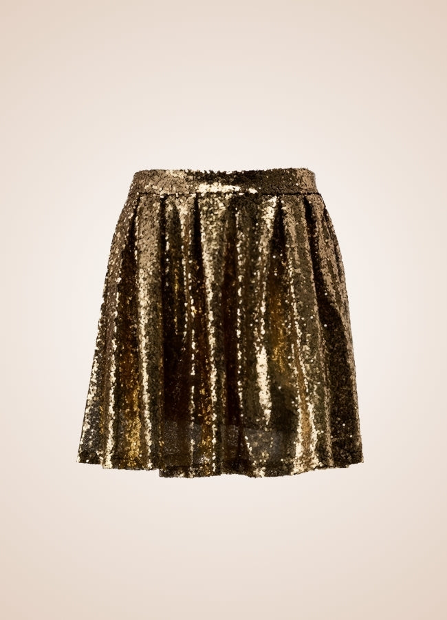 Steampunk Golden Mini Skirt UK
