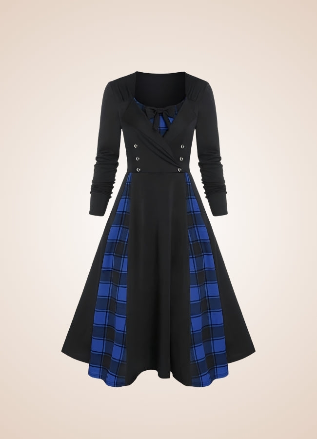 Steampunk Goth Long Sleeve Dress UK