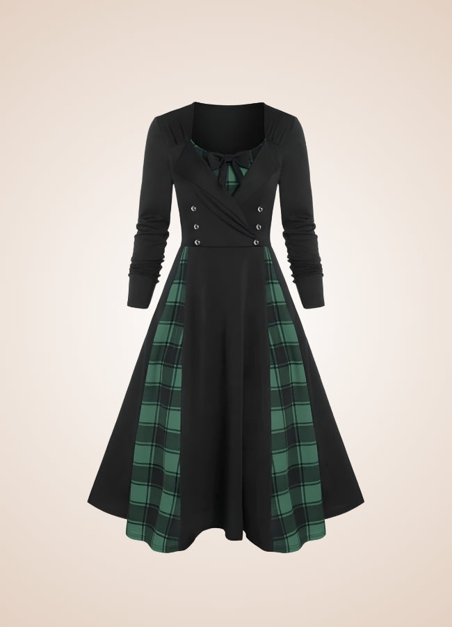 Steampunk Goth Long Sleeve Dress UK
