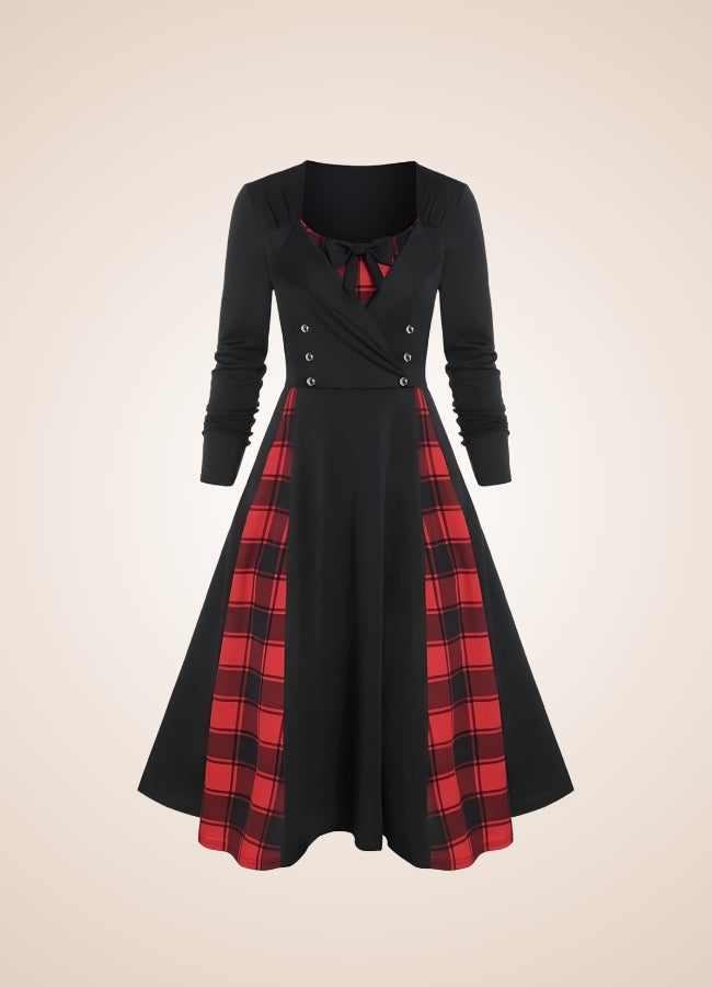 Steampunk Goth Long Sleeve Dress UK