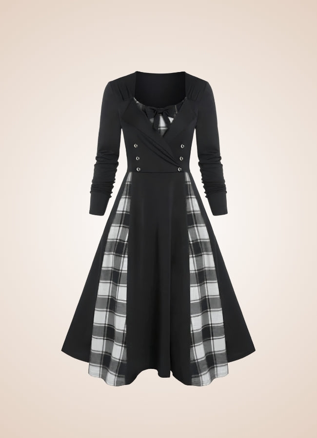 Steampunk Goth Long Sleeve Dress UK