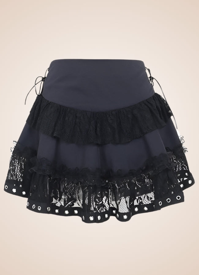 Steampunk Goth Mini Skirt UK