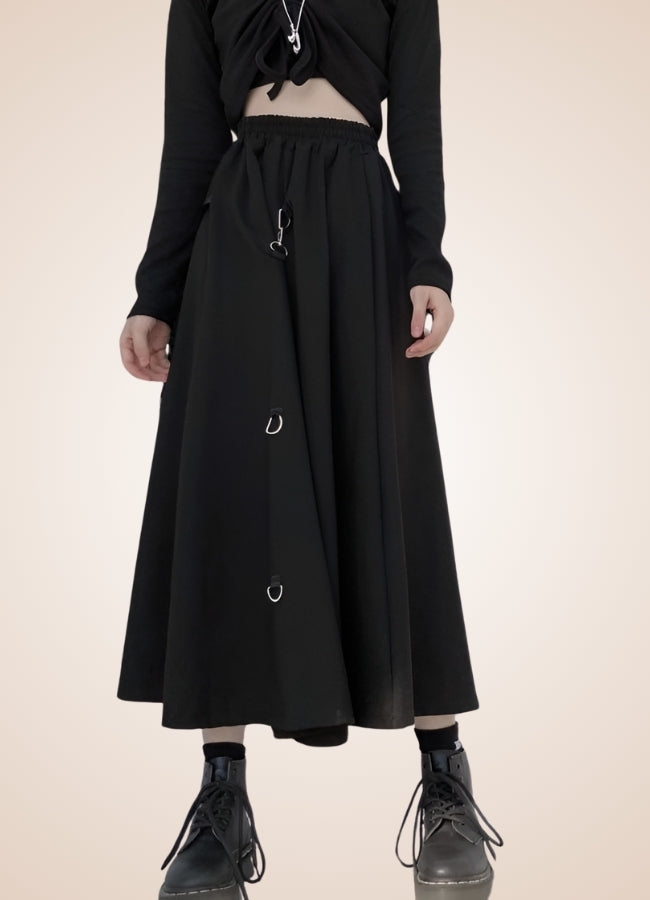 Steampunk Goth Pleated Skirt UK