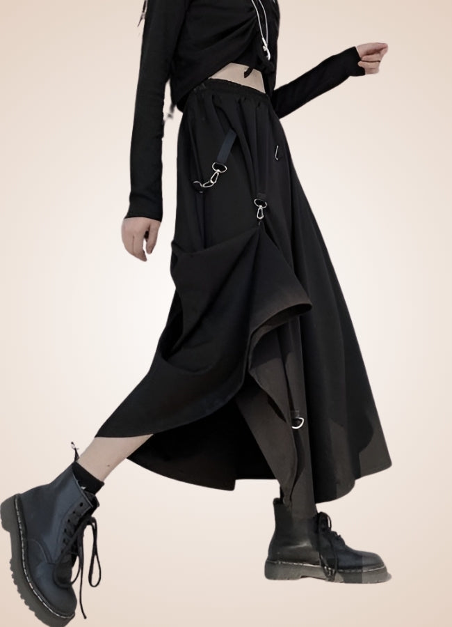 Steampunk Goth Pleated Skirt UK
