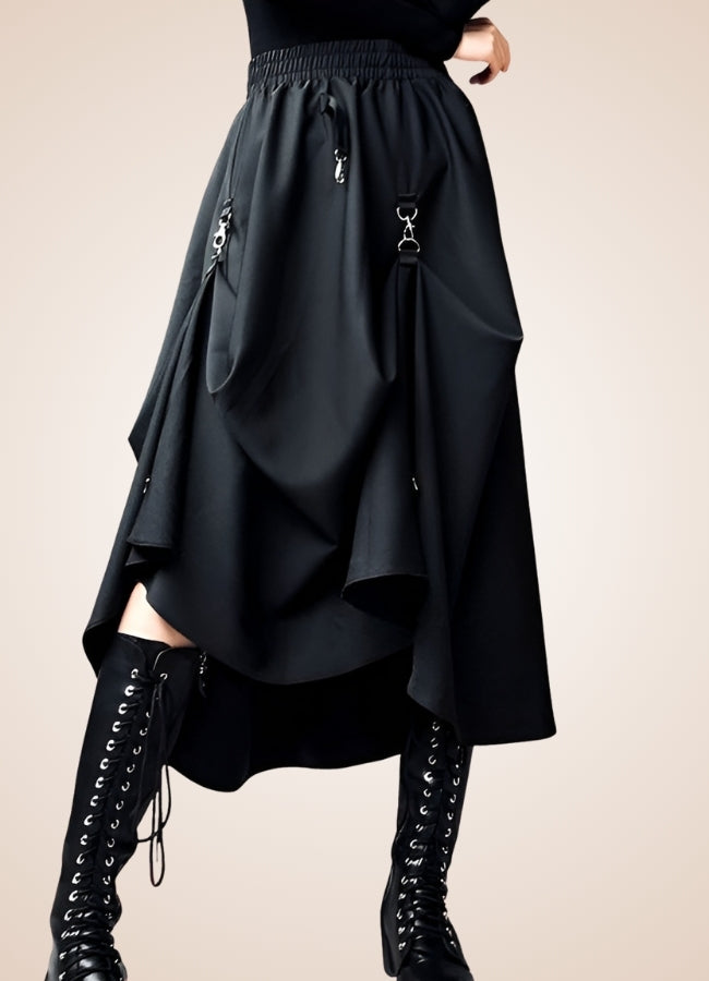 Steampunk Goth Pleated Skirt UK