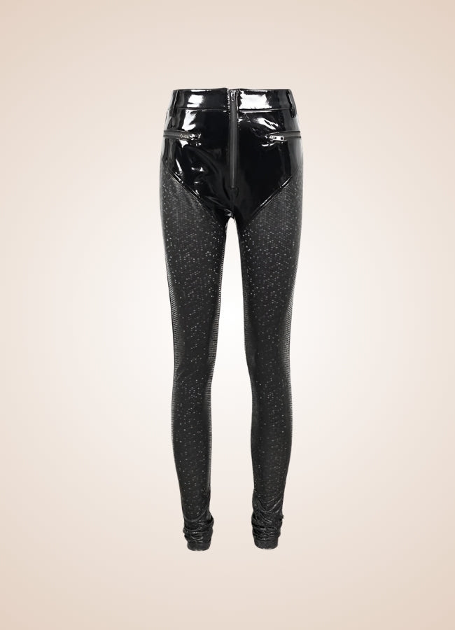 Steampunk Goth Shinny Pants UK