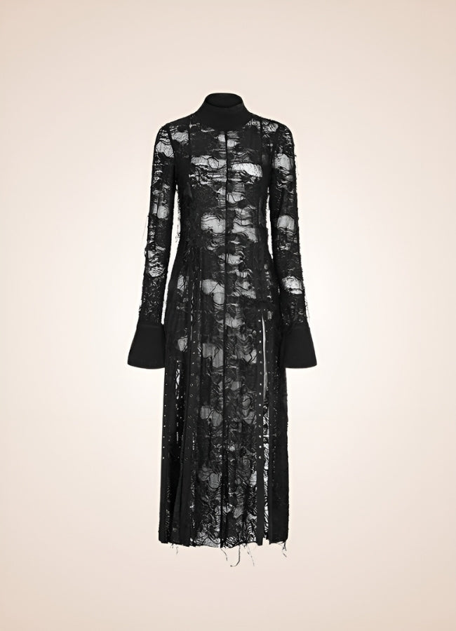 Steampunk Gothic Long Sleeve Dress UK