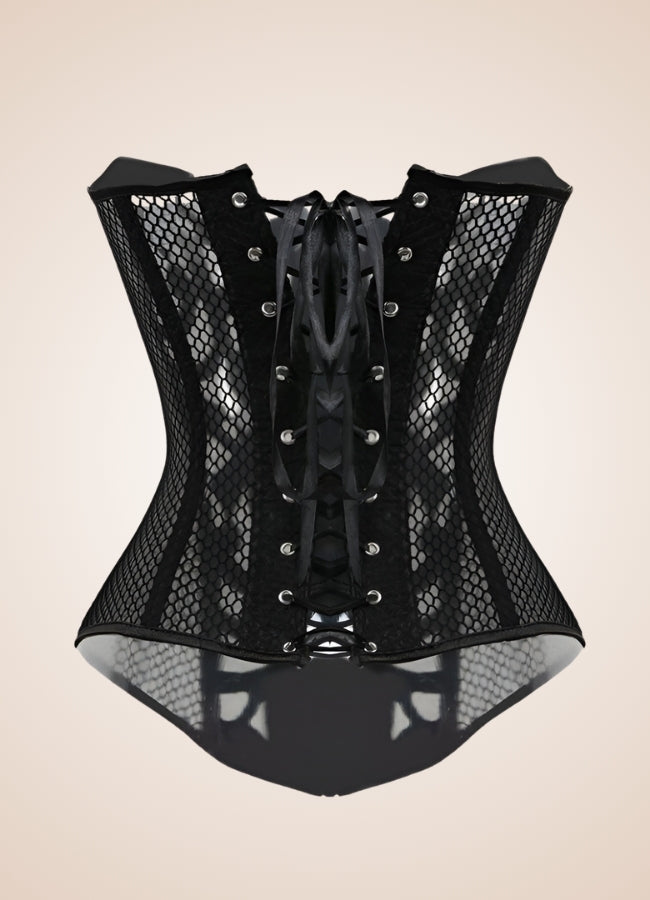 Steampunk Gothic Mesh Corset UK