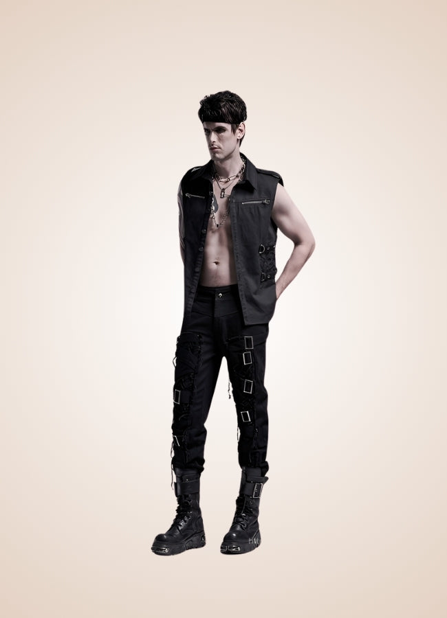 Steampunk Gothic Slim Fit Pants UK