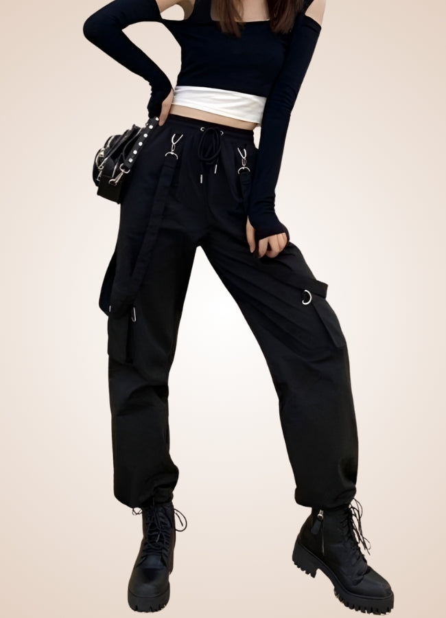 Steampunk Gothic Straps Pants UK