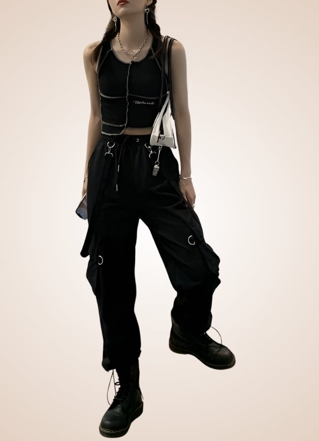 Steampunk Gothic Straps Pants UK