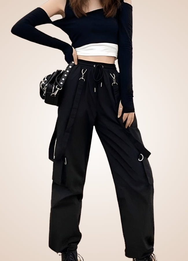 Steampunk Gothic Straps Pants UK