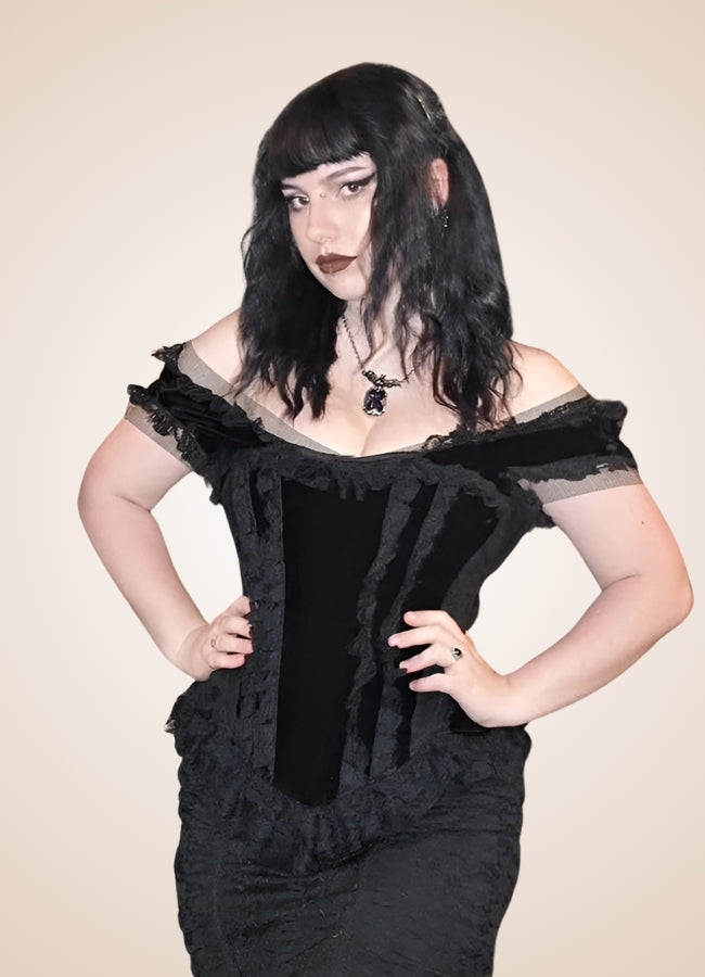 Steampunk Gothic Velvet Top UK