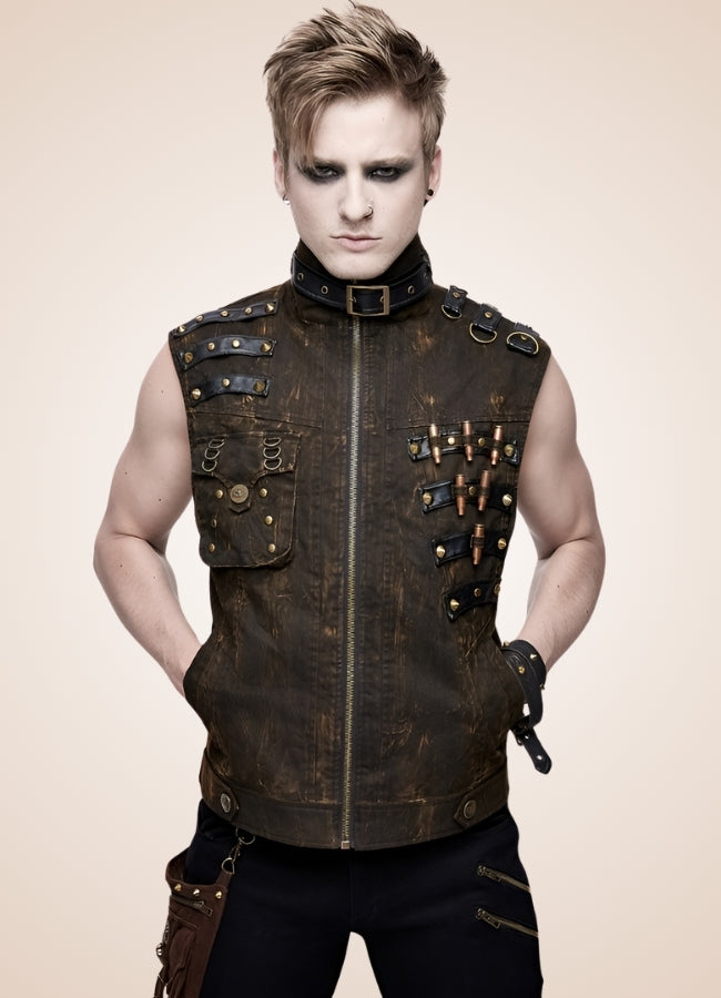 Steampunk High Neck Vest UK