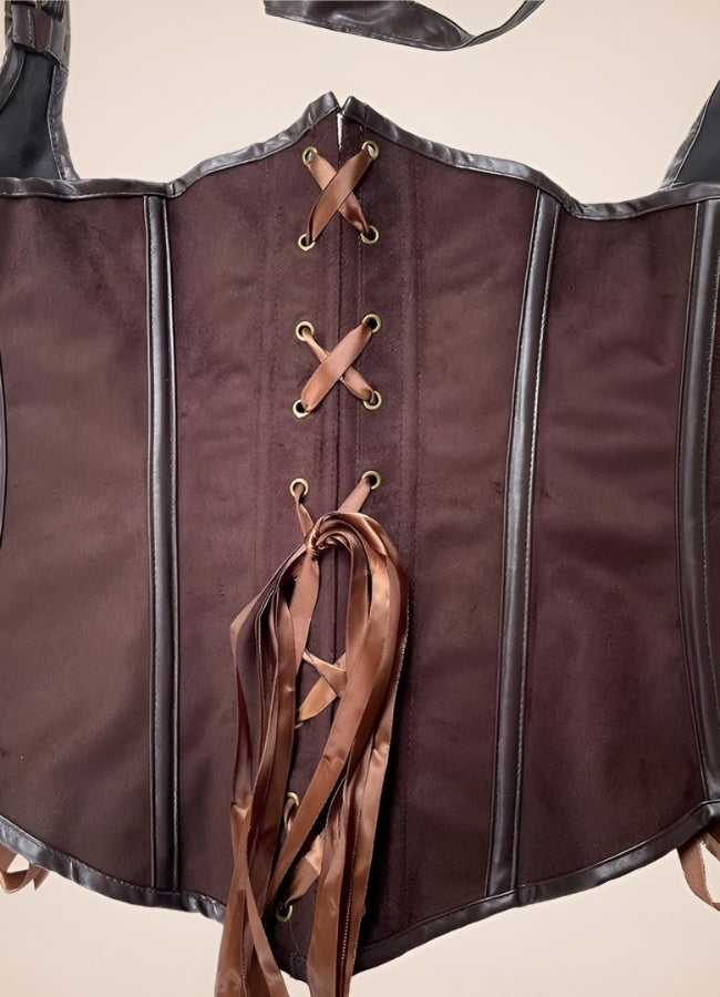 Steampunk Leather Corset UK