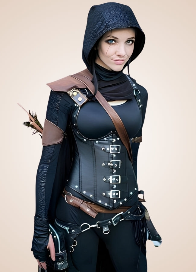 Steampunk Leather Gothic Corset UK