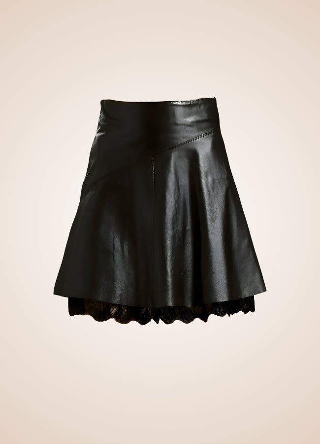 Steampunk Leather Mini Skirt UK