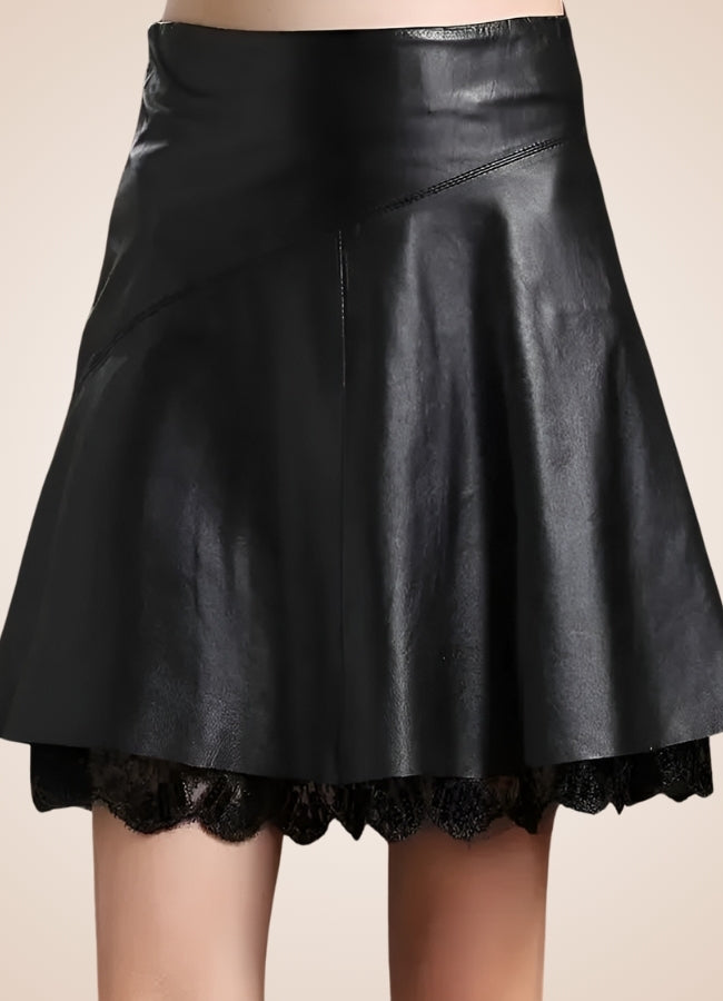 Steampunk Leather Mini Skirt UK
