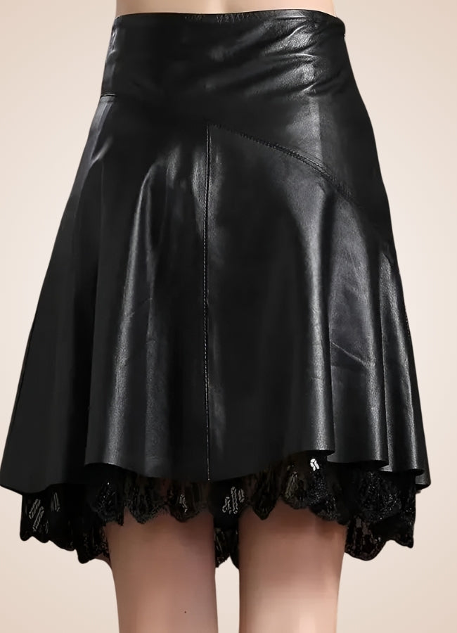 Steampunk Leather Mini Skirt UK