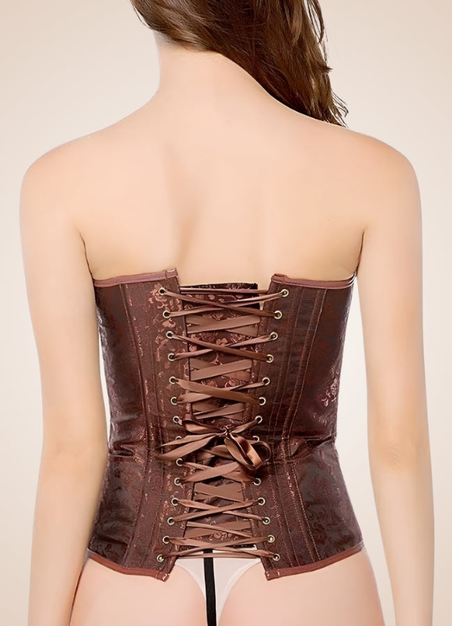 Steampunk Leather Zipper Corset UK