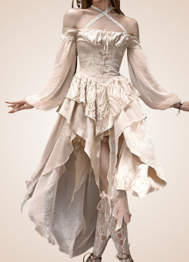 Steampunk Long Sleeve Dress 5 UK