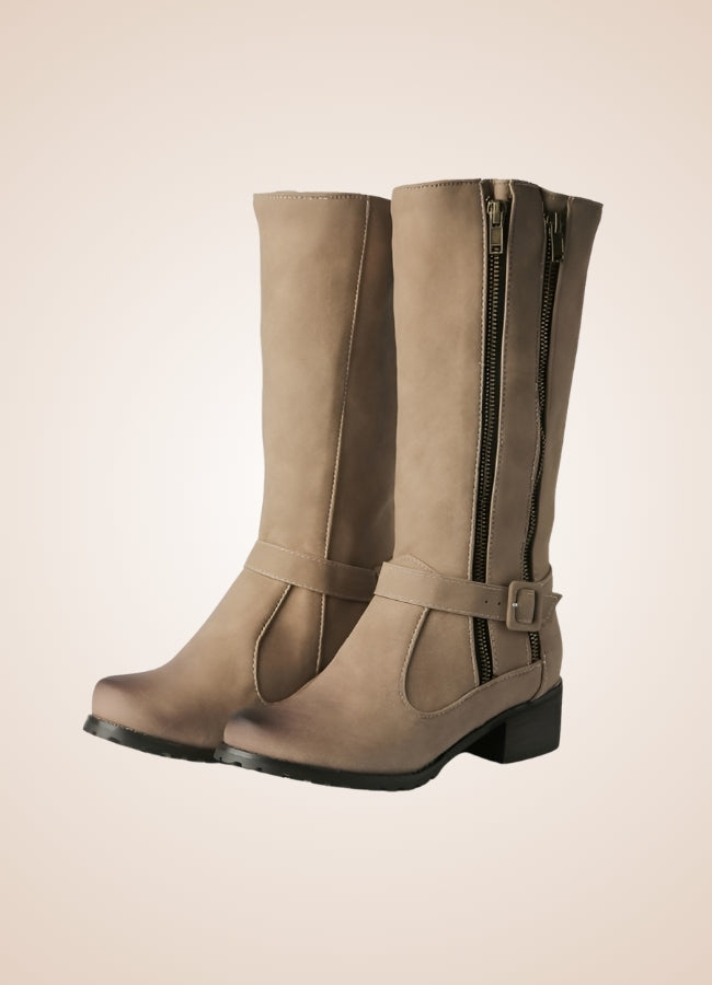 Steampunk Low Block Heel Boots UK