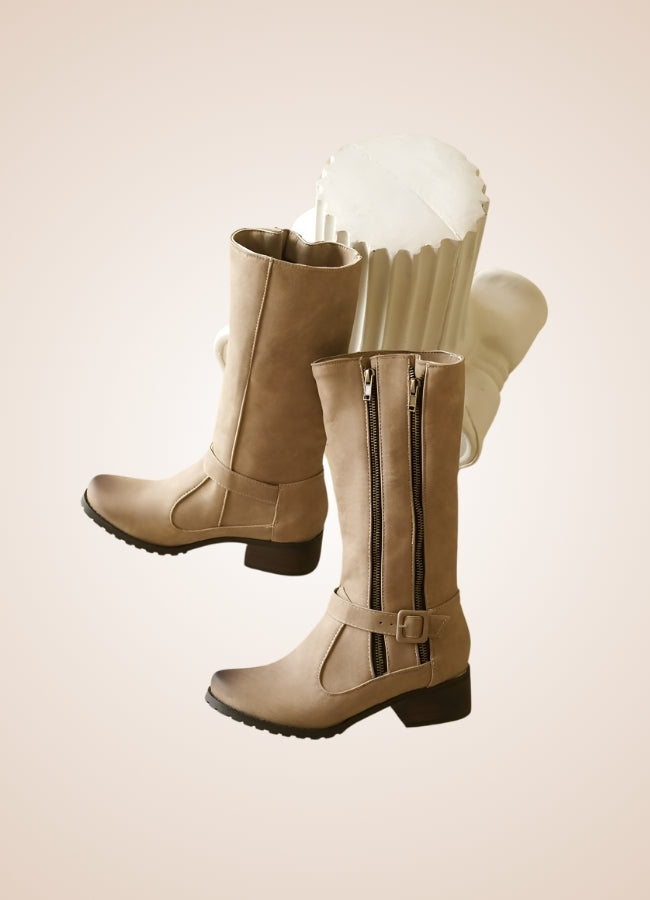 Steampunk Low Block Heel Boots UK