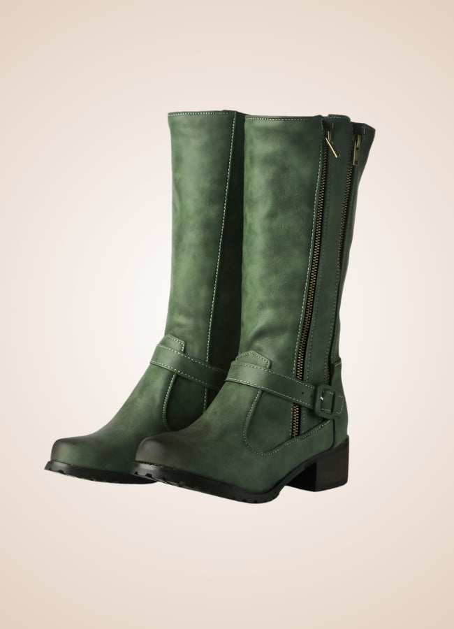 Steampunk Low Block Heel Boots UK