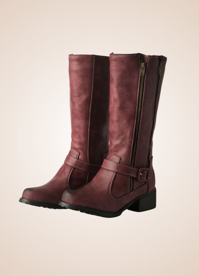 Steampunk Low Block Heel Boots UK