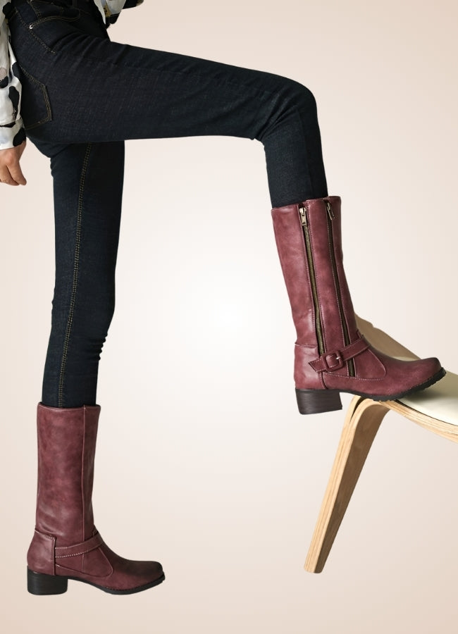 Steampunk Low Block Heel Boots UK