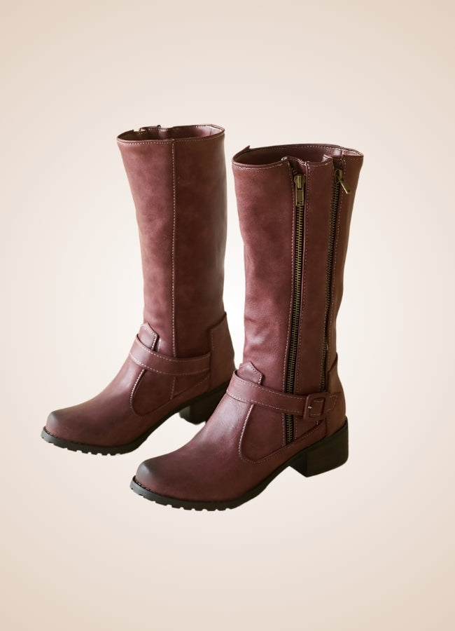Steampunk Low Block Heel Boots UK