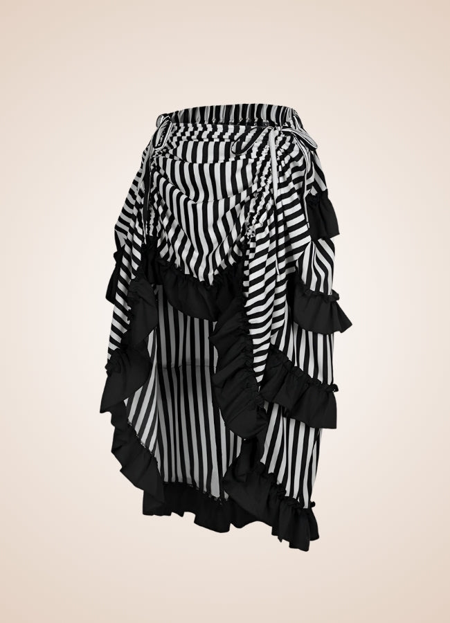 Steampunk Medieval Stripped Skirt UK