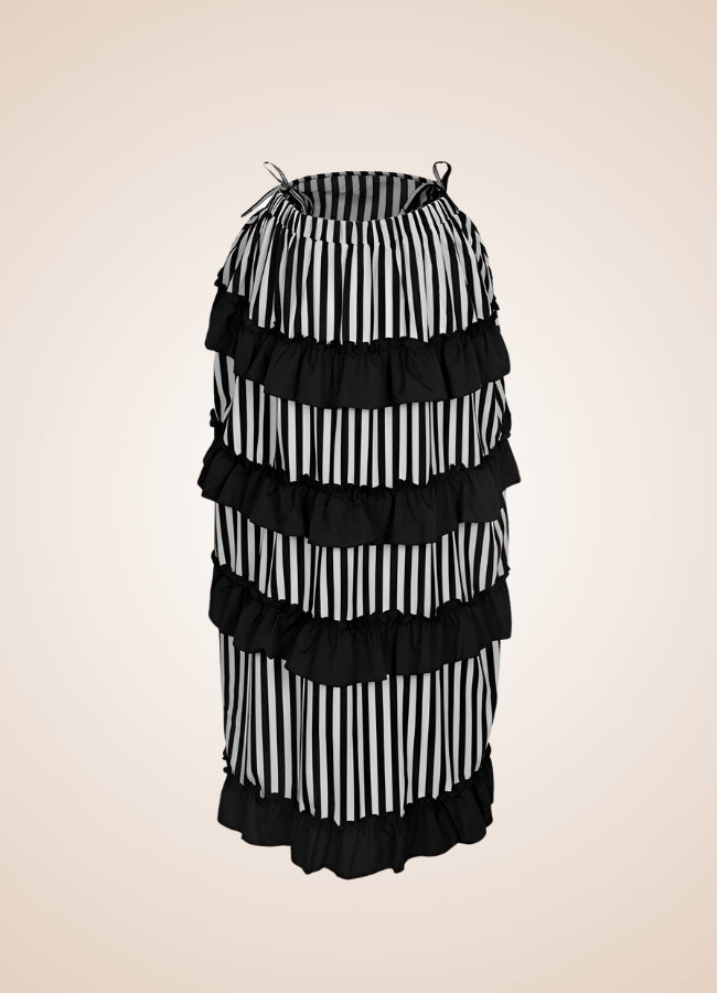 Steampunk Medieval Stripped Skirt UK