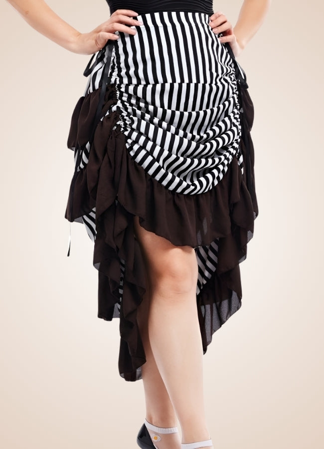 Steampunk Medieval Stripped Skirt UK