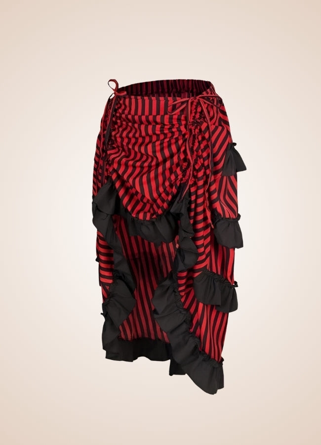 Steampunk Medieval Stripped Skirt UK