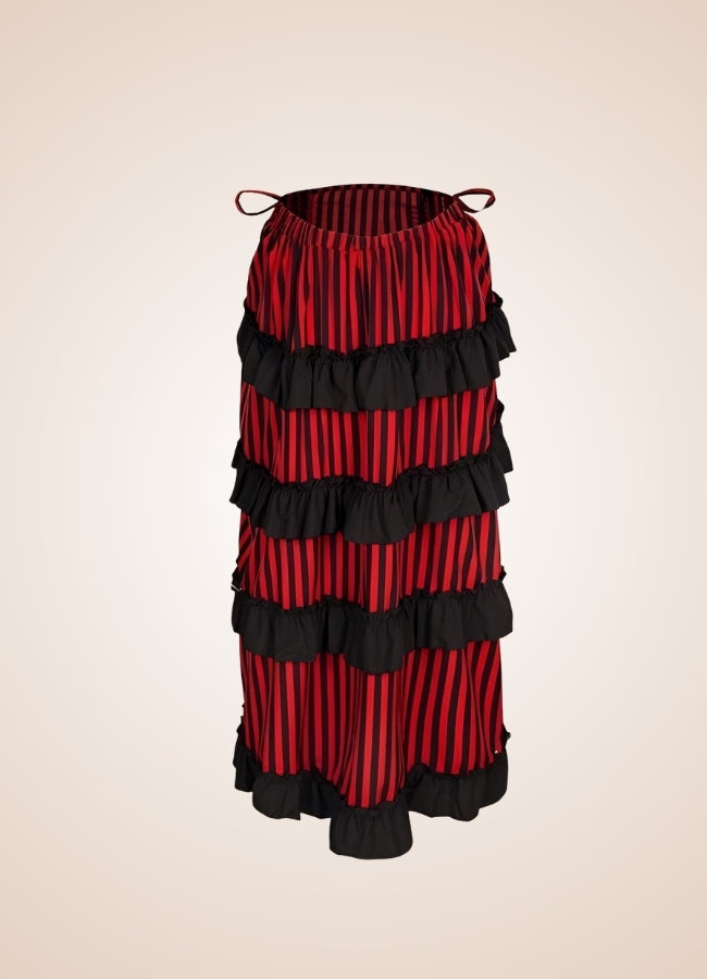 Steampunk Medieval Stripped Skirt UK