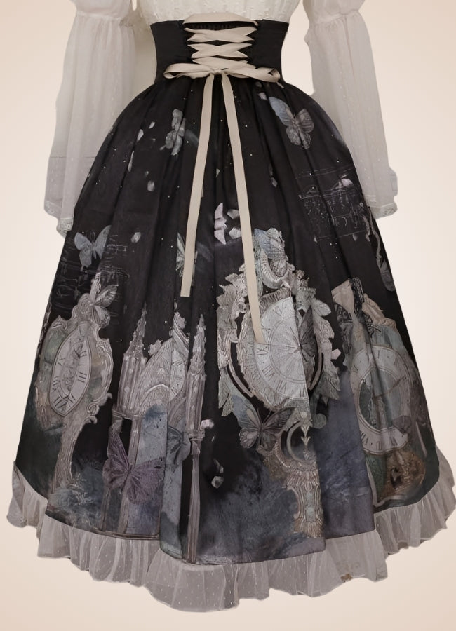 Steampunk Mesh Lolita Skirt UK