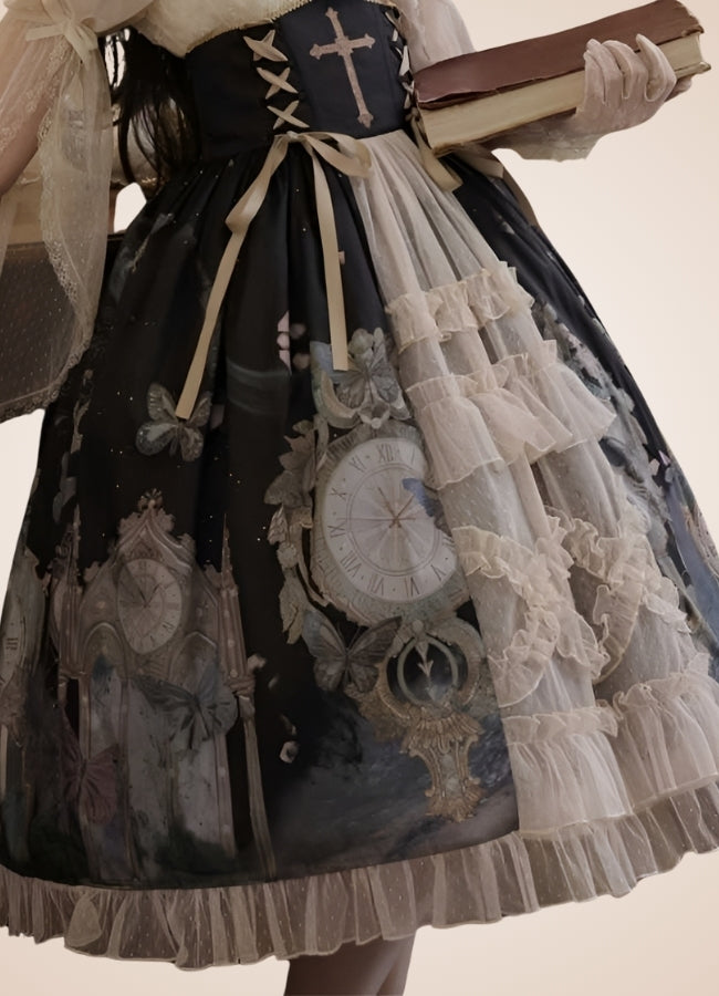 Steampunk Mesh Lolita Skirt UK