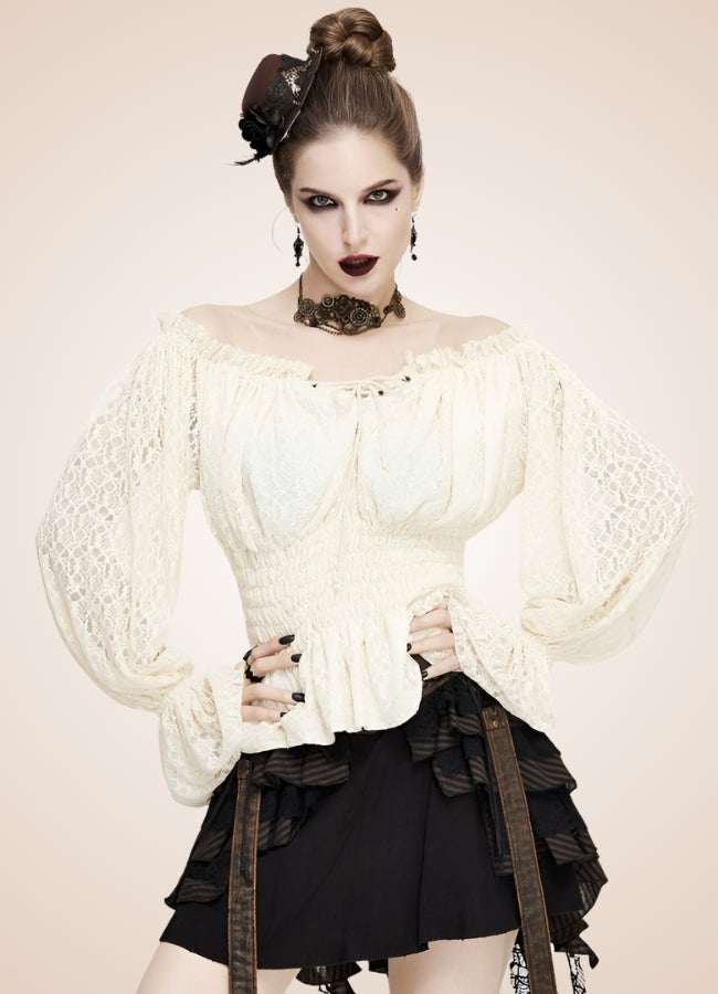 Steampunk Off Shoulder Shirt UK