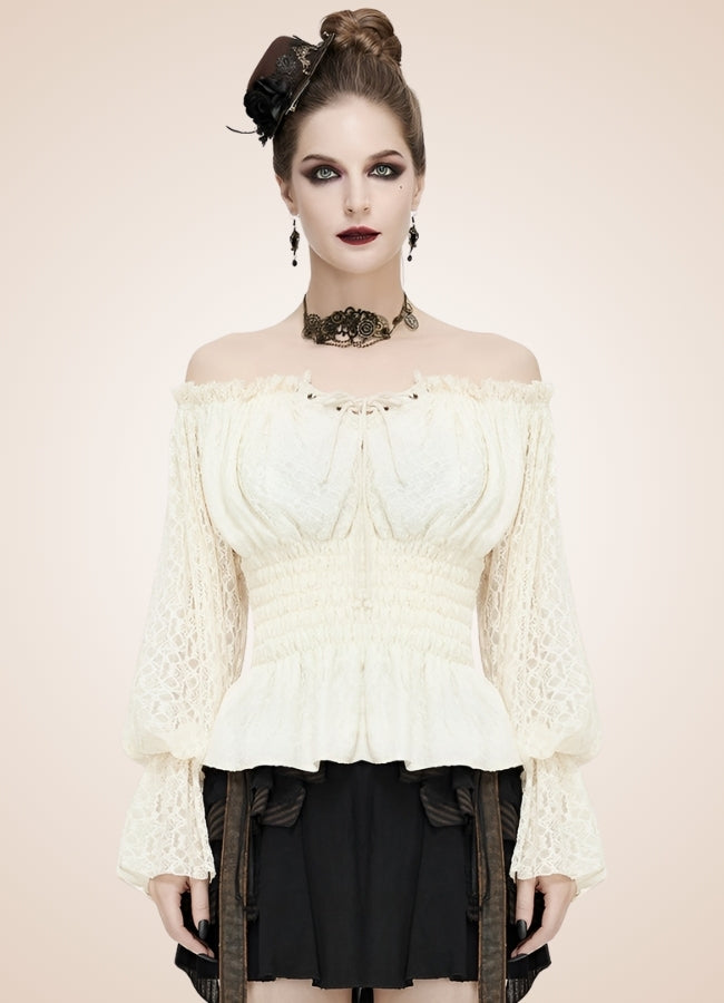 Steampunk Off Shoulder Shirt UK
