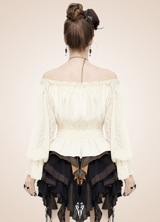 Steampunk Off Shoulder Shirt UK
