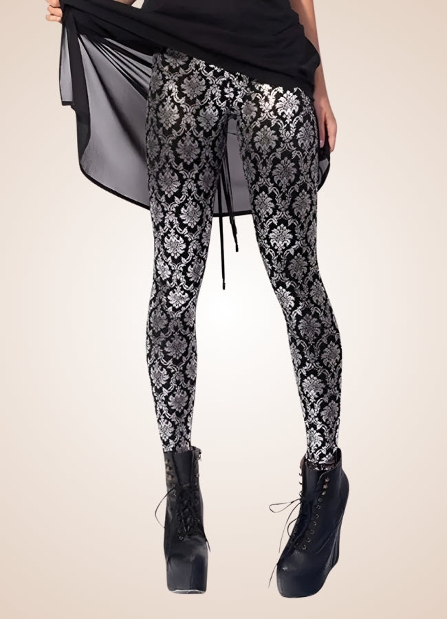 Steampunk Paisley Pattern Legging UK