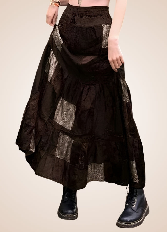 Steampunk Patchwork Skirt UK