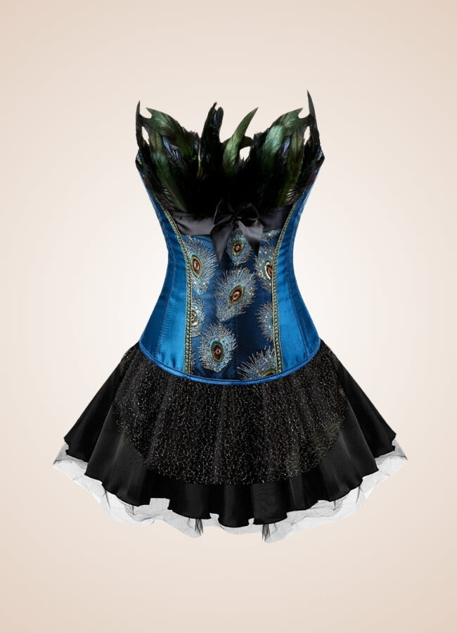 Steampunk Peacock Corset Dress UK