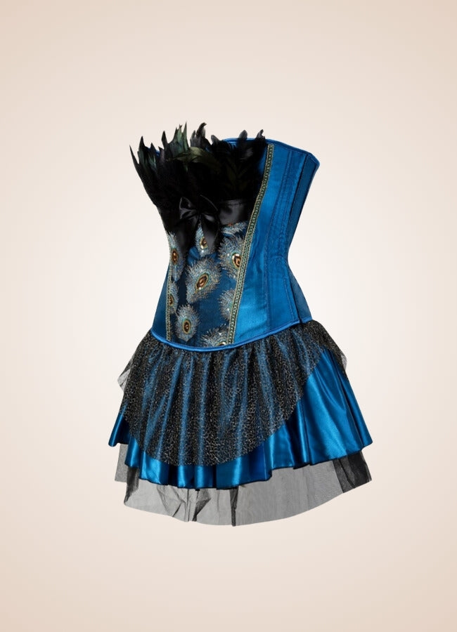 Steampunk Peacock Corset Dress UK