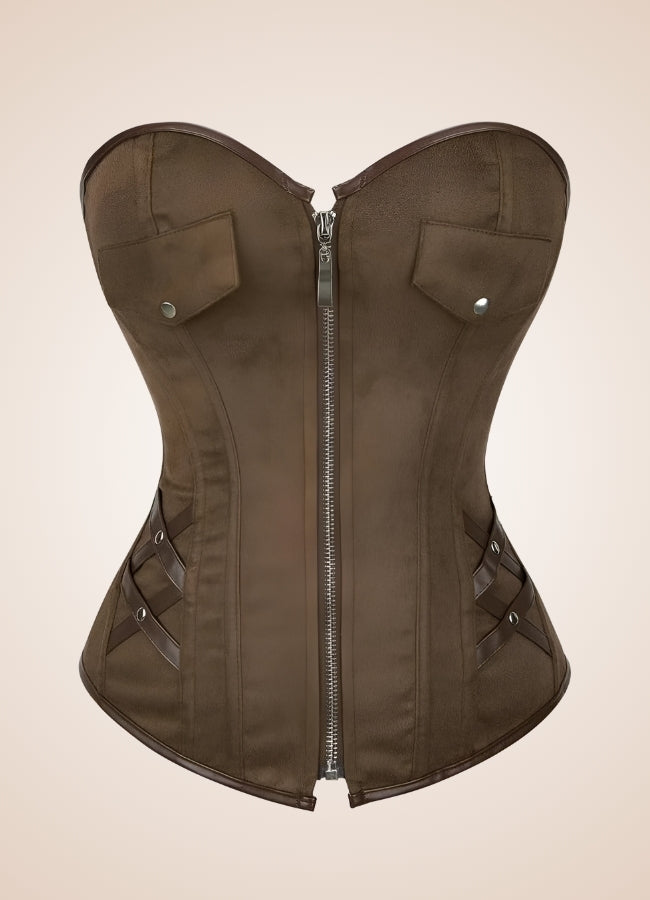 Steampunk Pirate Brown Corset UK