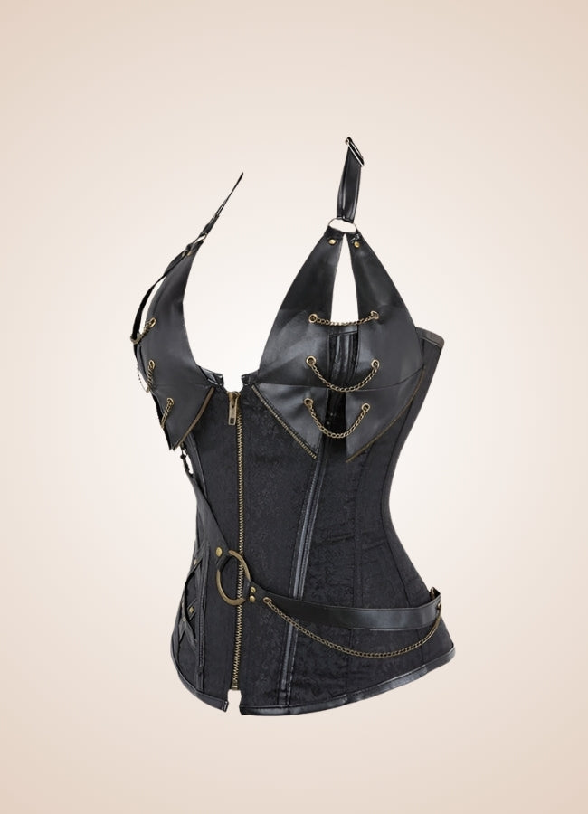 Steampunk Pirate Corset With Chain UK