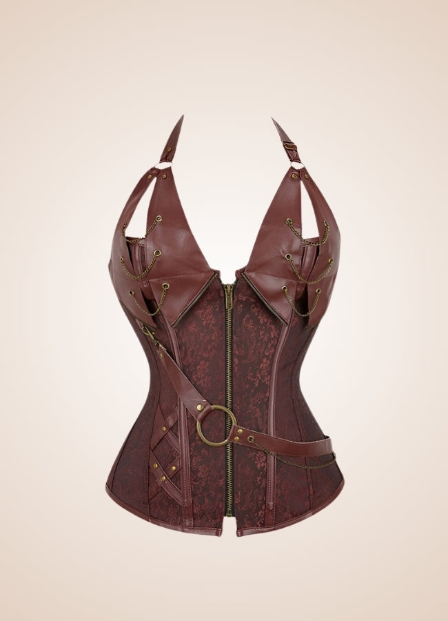 Steampunk Pirate Corset With Chain UK