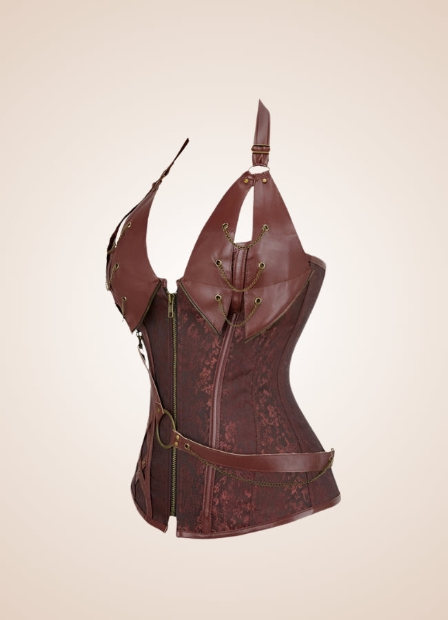 Steampunk Pirate Corset With Chain UK