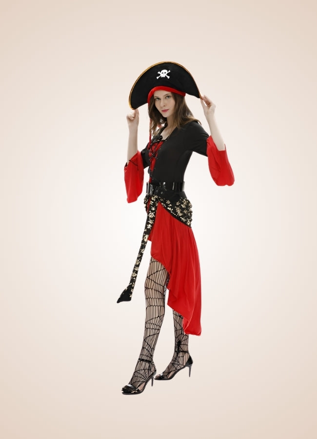 Steampunk Pirate Long Sleeve Dress UK